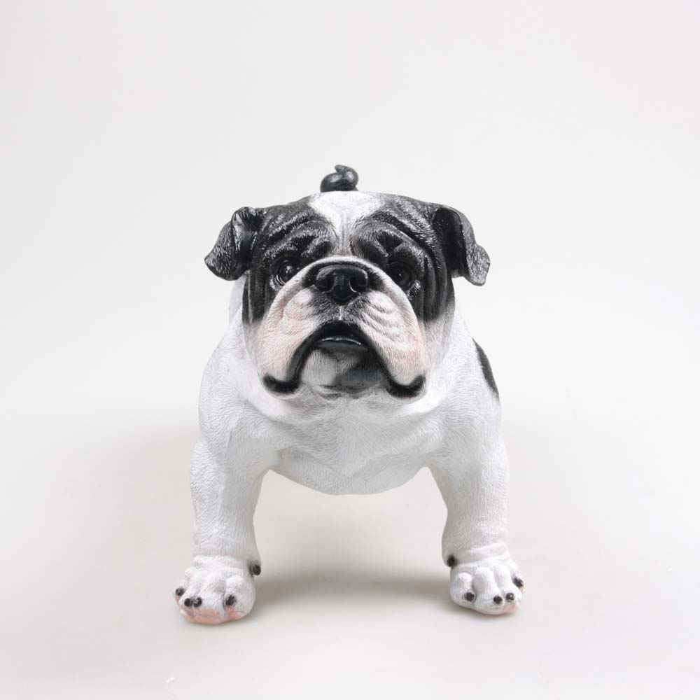 Bouledogue anglais debout en résine 41 x 21 x 27 cm
