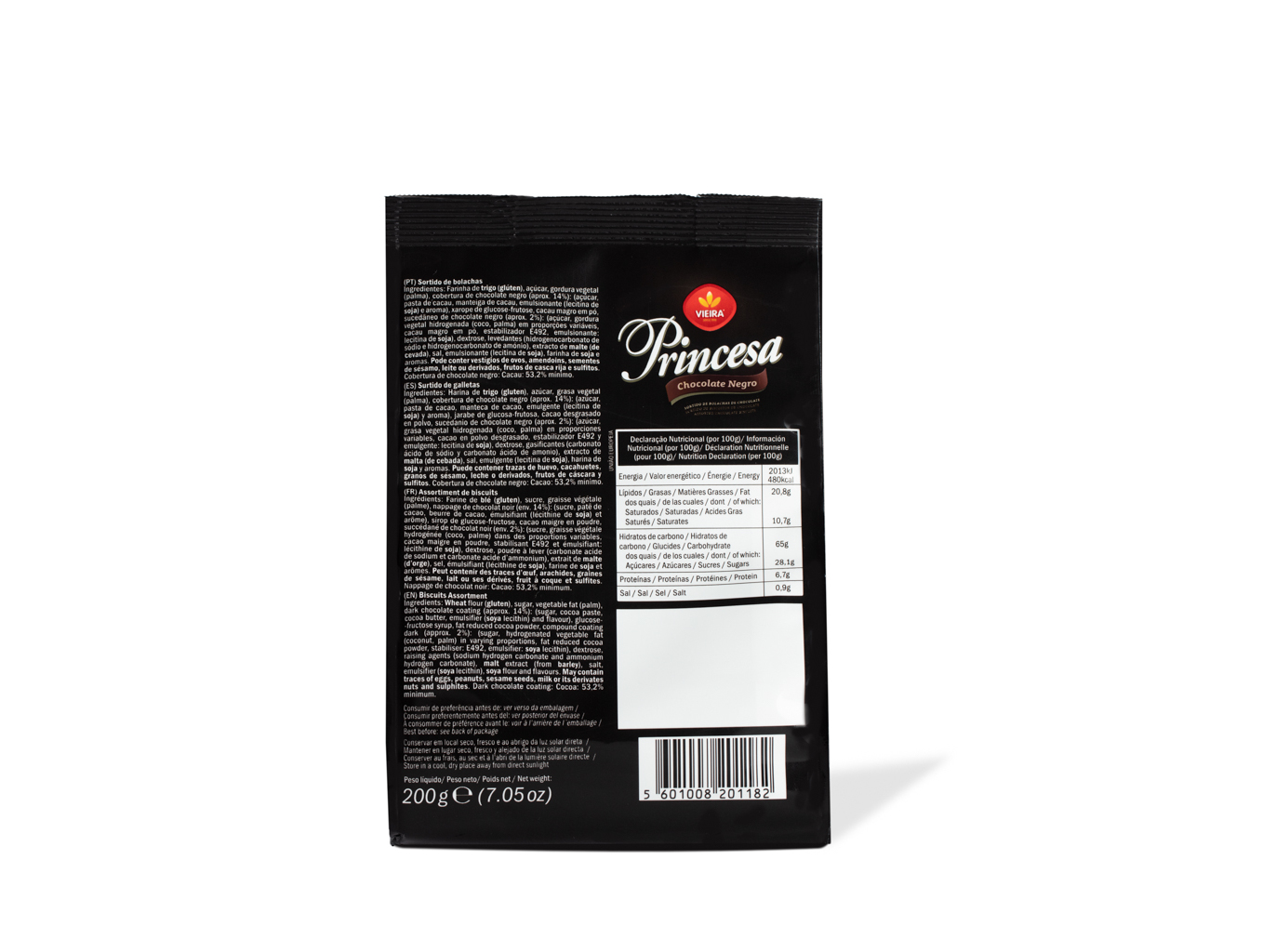 BOLACHAS PRINCESA SORTIDAS CHOCOLATE NEGRO 200G