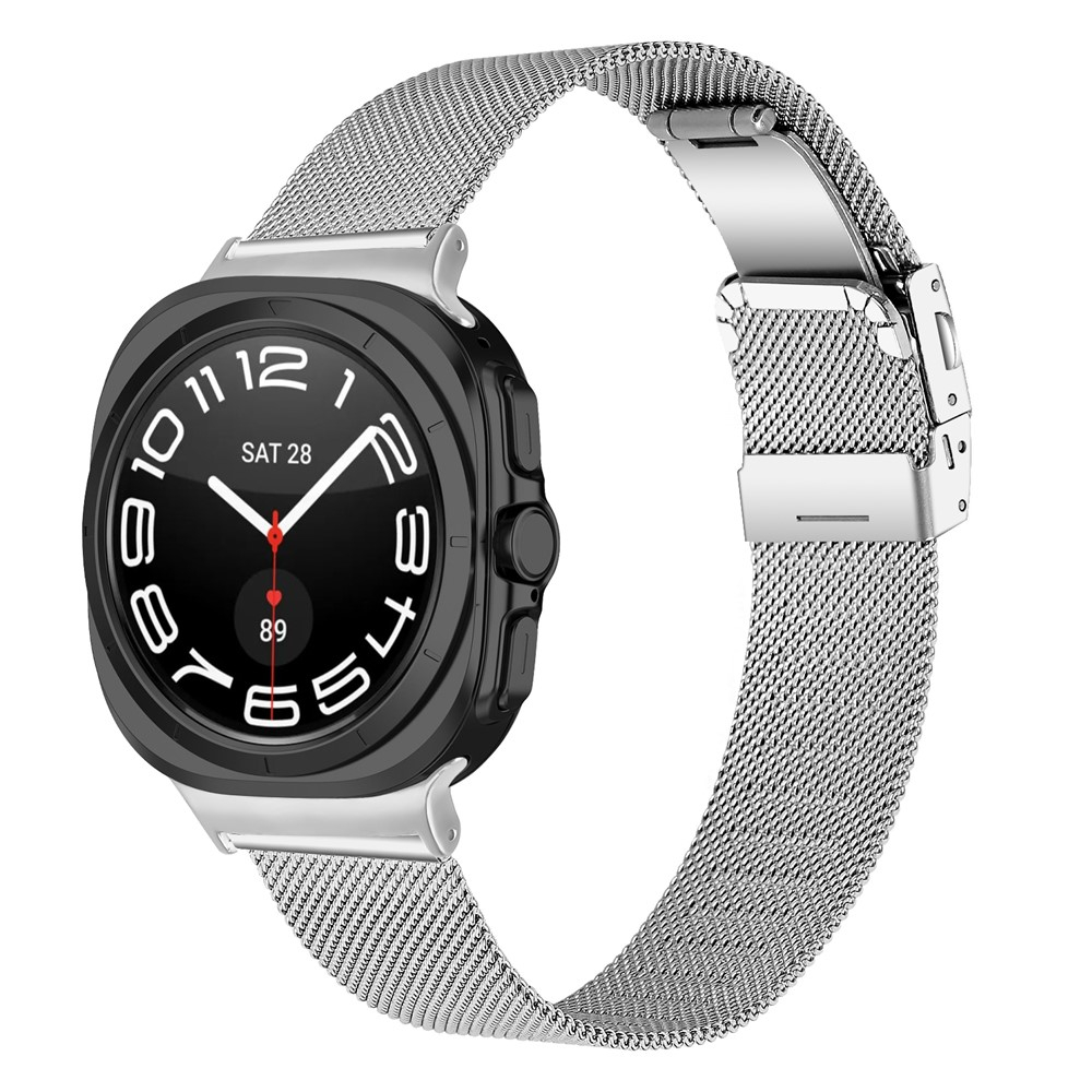 Samsung Galaxy Watch 8 (44mm) Edelstahl Milanese Armband mit Klickverschluss - Silber