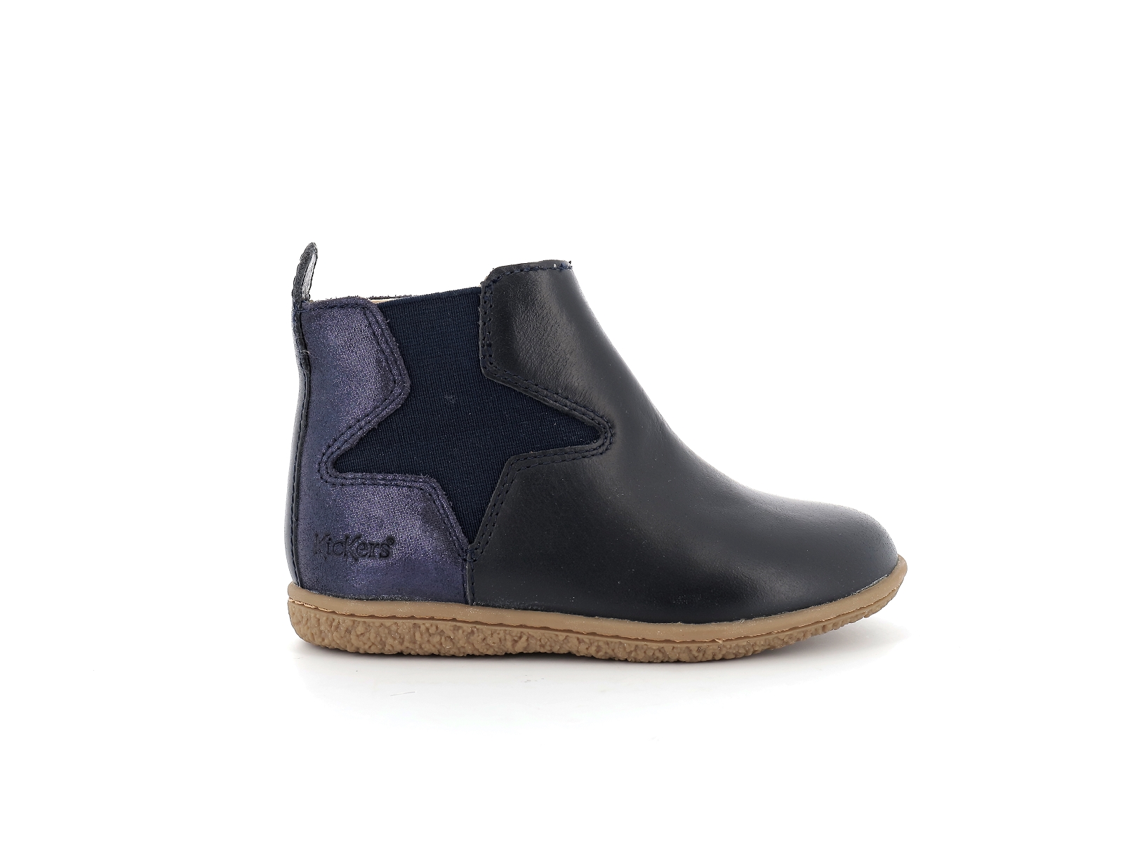 Kickers-744611 Cuir Bleu nuit