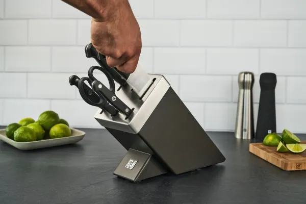 ZWILLING Gourmet, Kniv/bestik bloksæt, Plast, Rustfrit stål, Grå, Sort, Tyskland
