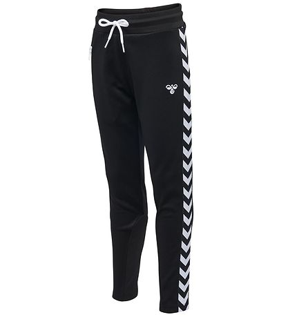 Hummel Hosen - HMLCactus - Schwarz m. Weiße Winkel