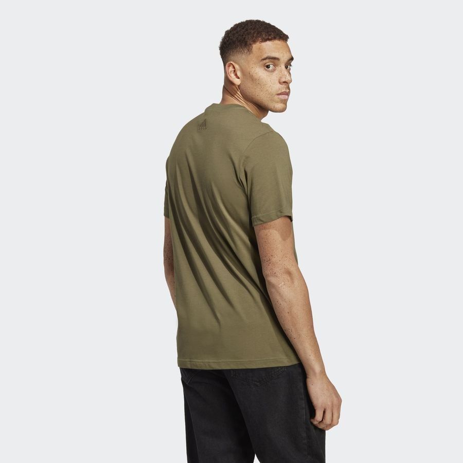 Adidas T-shirt avec logo brodé linéaire en jersey Essentials
