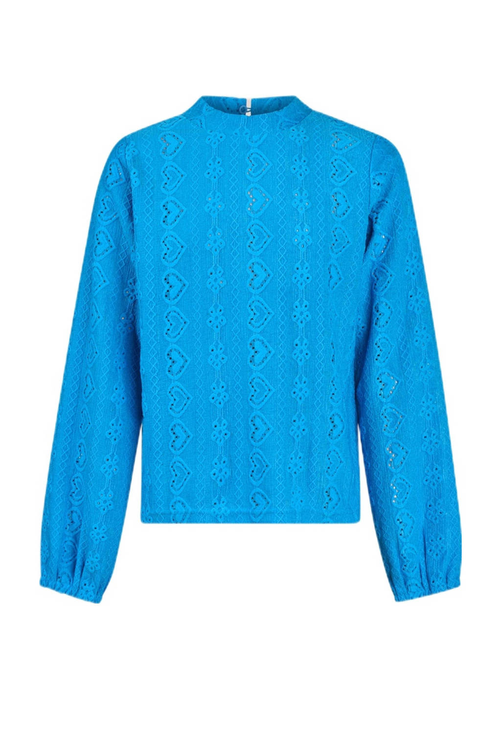 Shoeby top met hartjes en open detail blauw