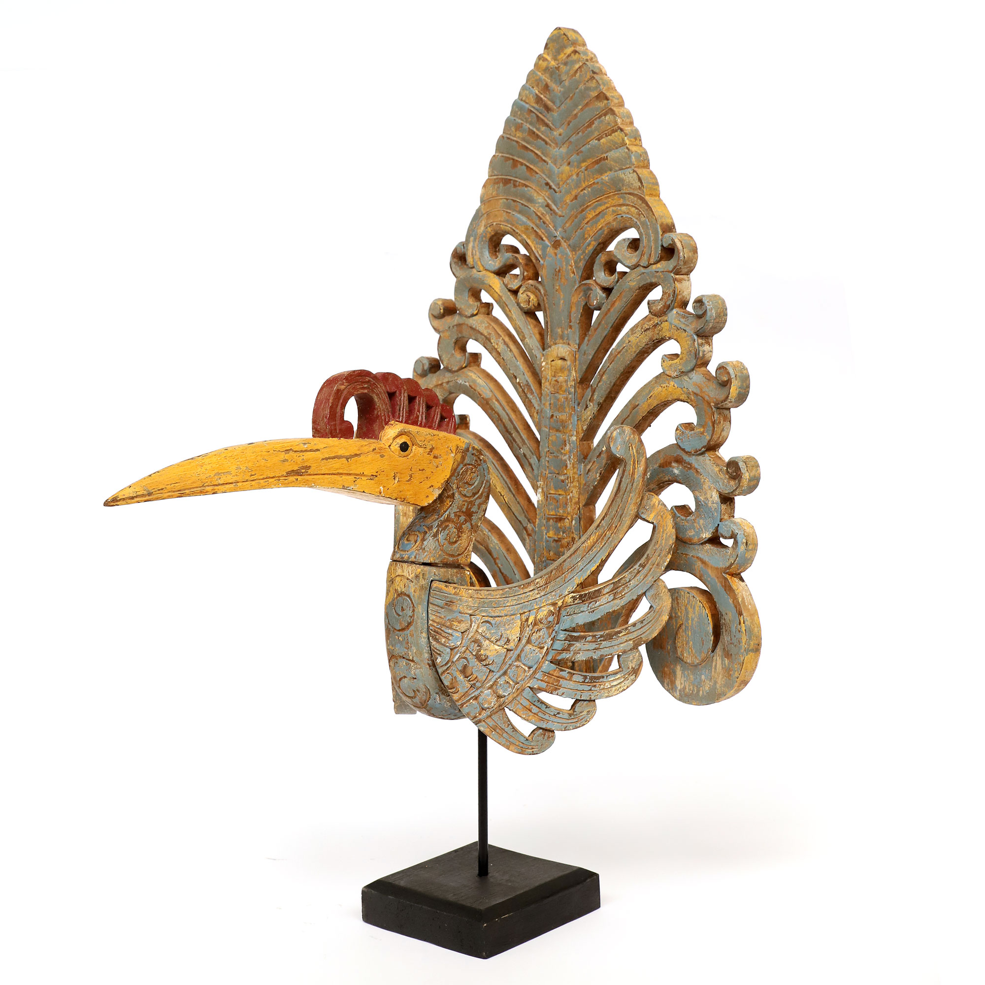 Holz-Figur 'Vogel', multicolor, H 78 cm, B 62 cm, L 45 cm von fischer's lagerhaus