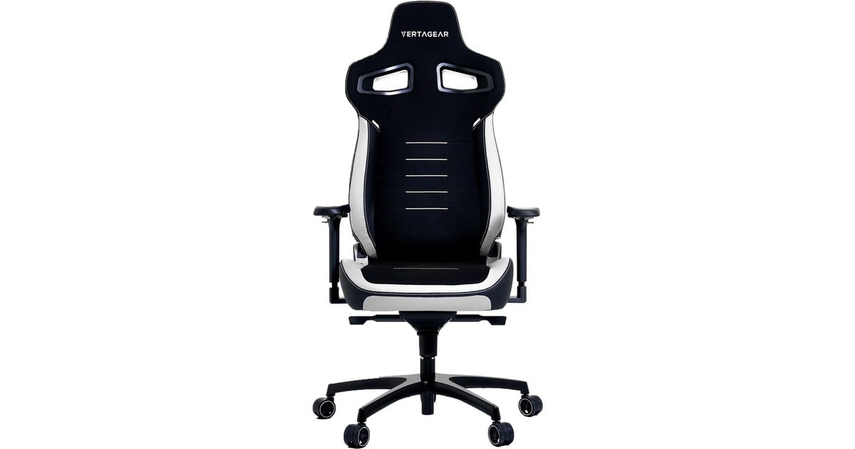 VertagearPL4800 gamestoel  (Zwart/wit, ContourMax Lumbar, VertaAir, Hygennx)