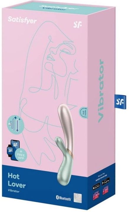 Satisyfer, Bluetooth Rabbit, 'Hot Lover', 20 cm, met app, waterdicht, oplaadbaar, huidvriendelijke siliconen