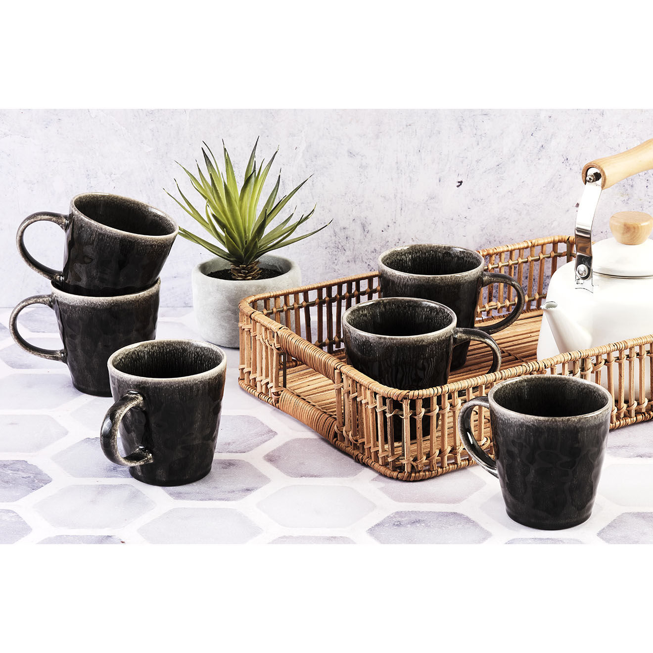 Bjorn 6 Mugs Moon noirs - 40 cl