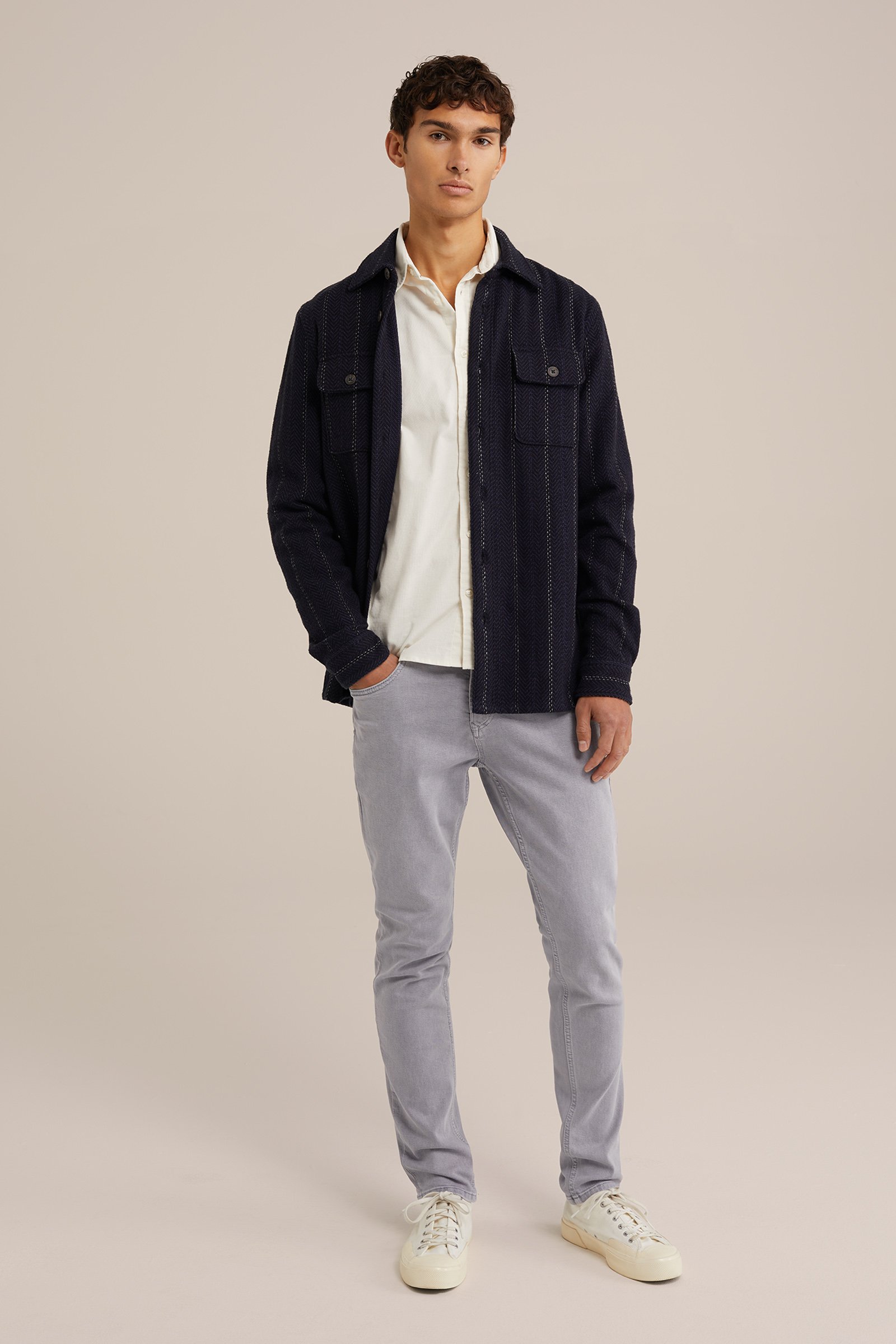 slim fit jeans met medium stretch Blue Ridge Grijsblauw