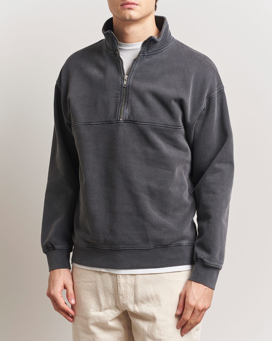 Colorful Standard Classic Organic Half-Zip Faded Black