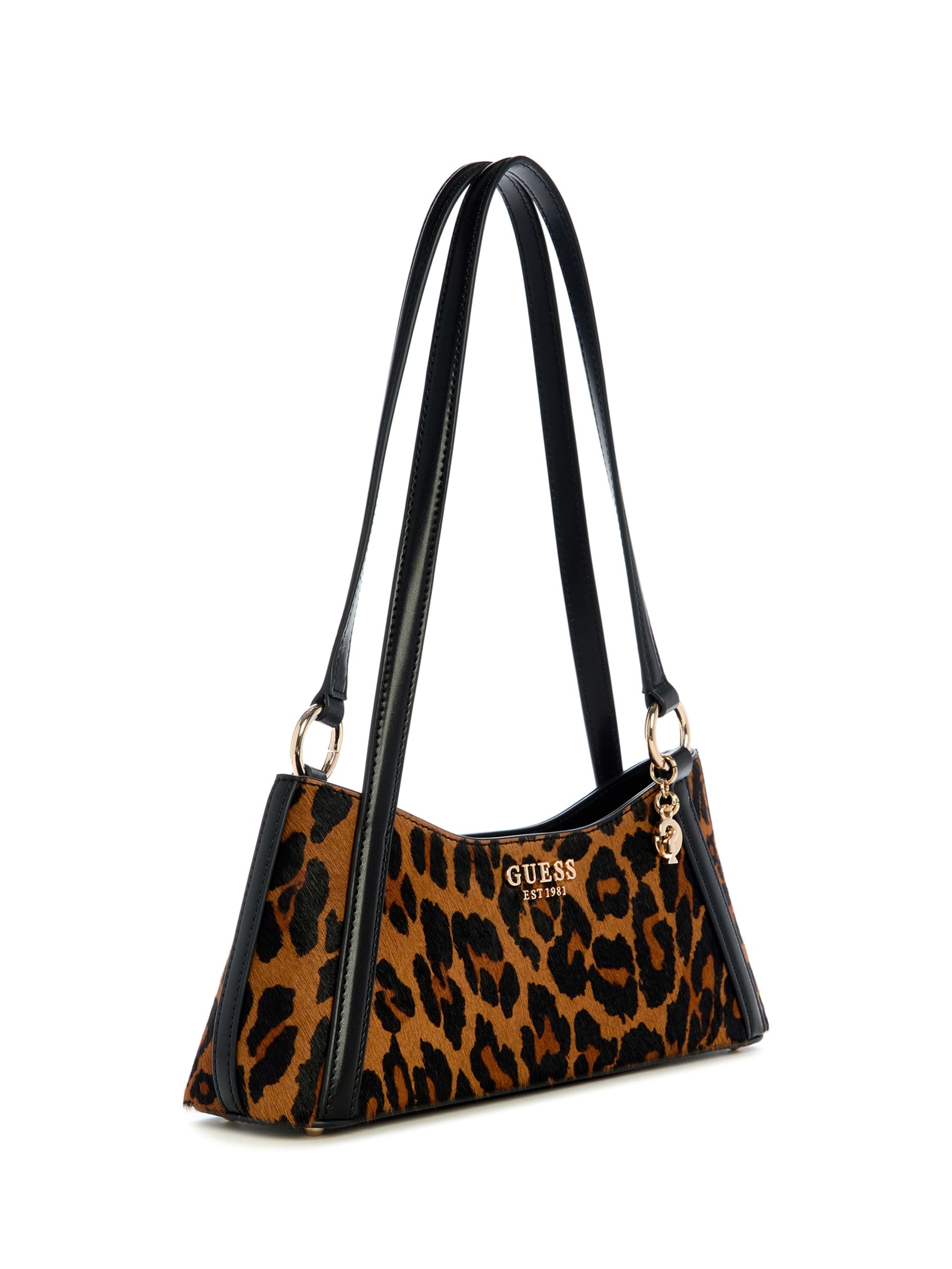 Bolsa de ombro Domitilla com estampa de leopardo