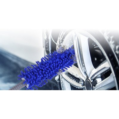 Brosse microfibres pour jantes, bleu/gris