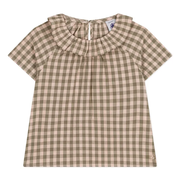 Petit Bateau Blouse Marise Seersucker Vichy | Rose