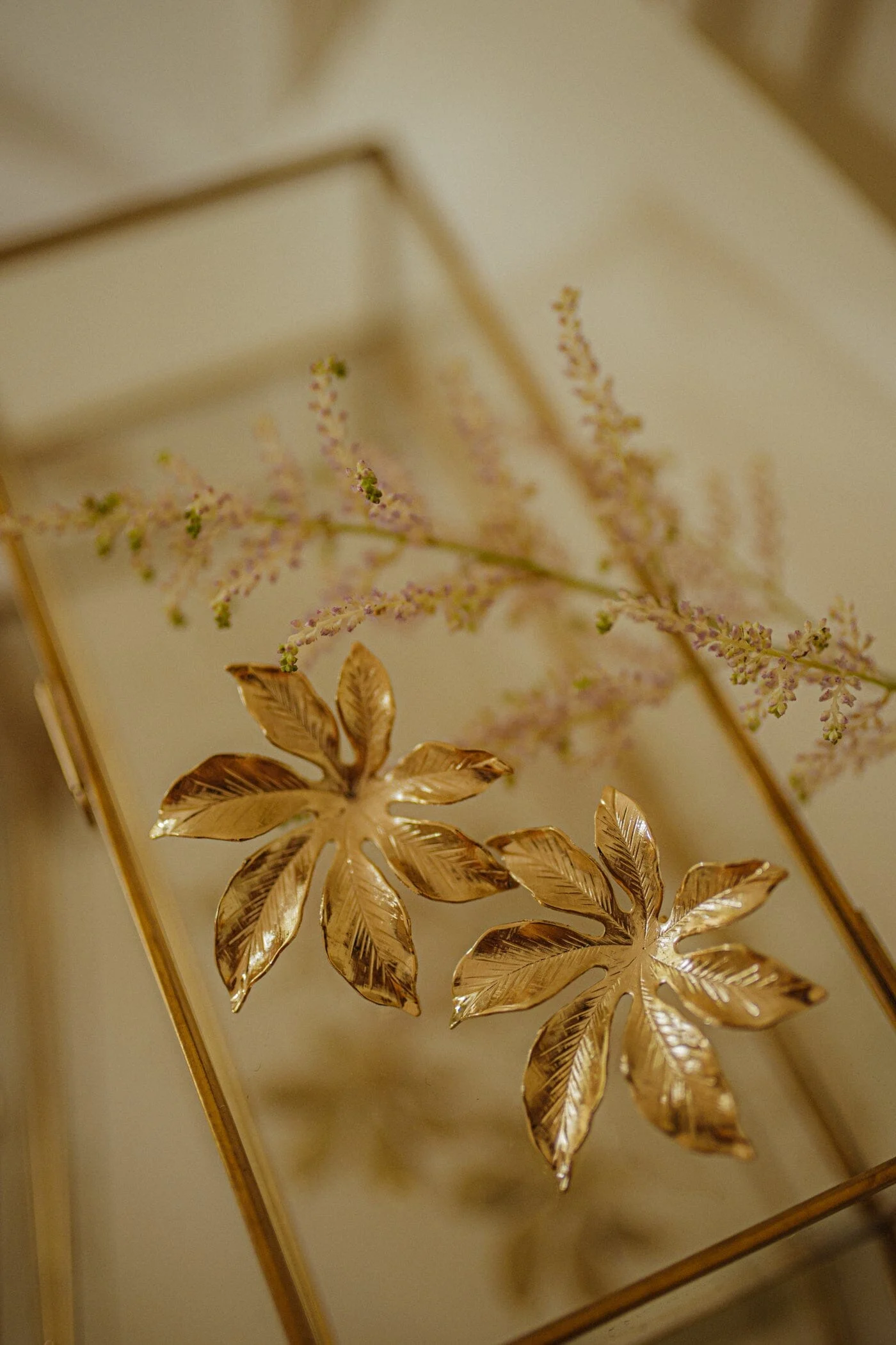 CHLORIS - Maxi boucles d'oreilles puces fleurs plaqué argent | Doré