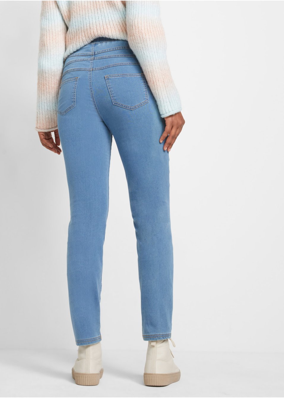 Jegging taille haute en matière thermo légèrement élastique, taille confortable