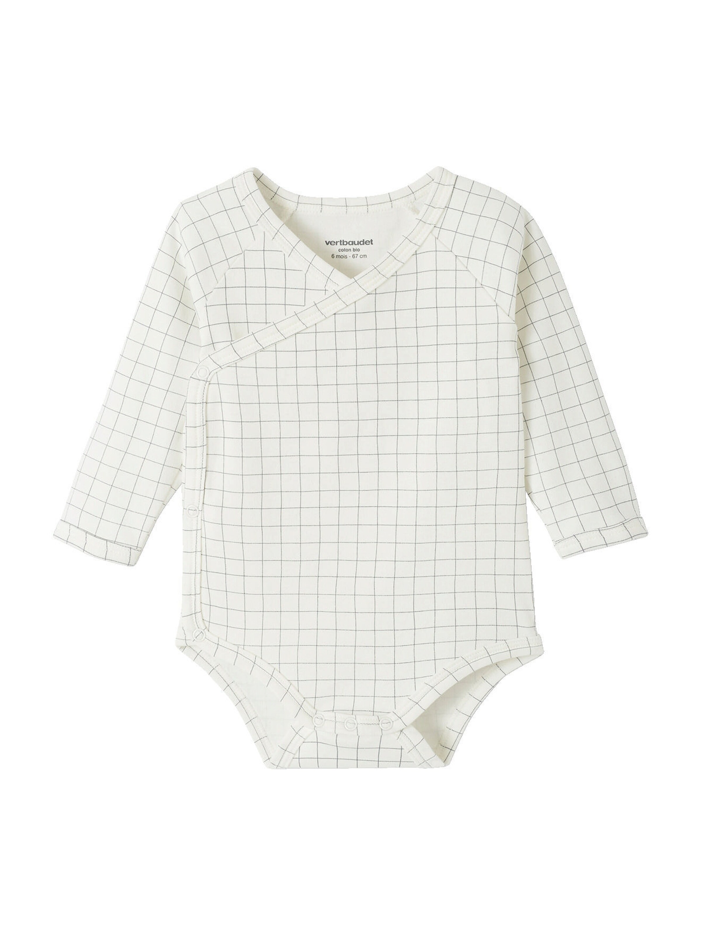 Vertbaudet 3er-Pack Baby Wickelbodys, Bio-Baumwolle jeansblau