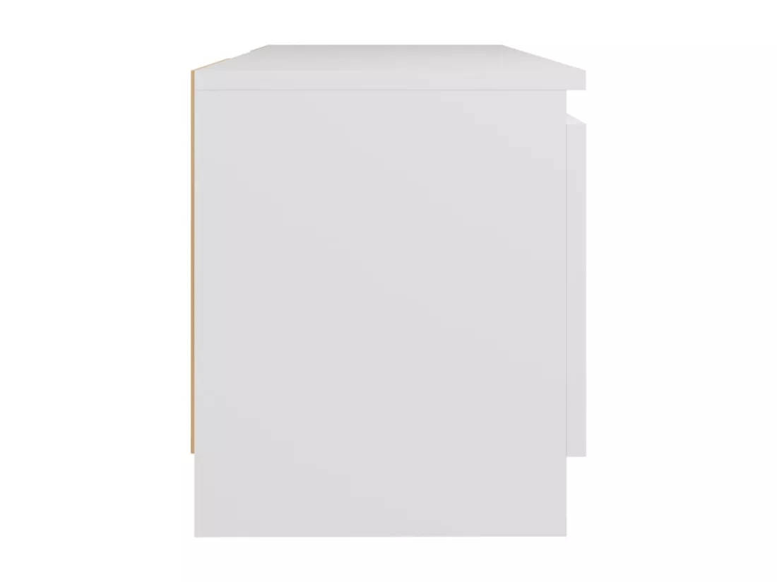 Meuble TV avec lumières LED Blanc 120x30x35,5 cm