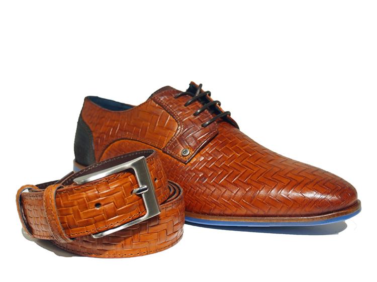 Berkelmans Oulton Cognac Braided Cognacbruin (2310050122)
