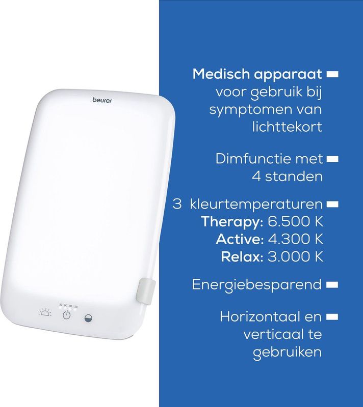 Beurer - TL 35 - Lichttherapielamp - Compact - Tabletvorm - Dimmer - LED - 10000 Lux
