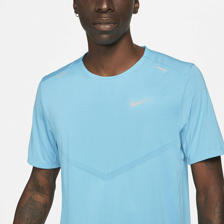 Nike Dri Fit Rise 365 Lobe T Shirt Blå