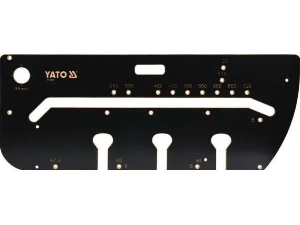 Yato YT-70890, Skabelon for montering af køkkenbordplader, Sort, 390 mm, 1000 mm, 1,2 cm