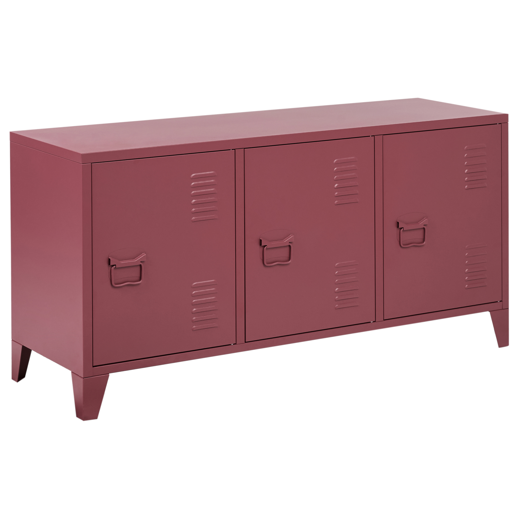 Beliani - CARDIFF - Dressoir - Donkerrood - Staal