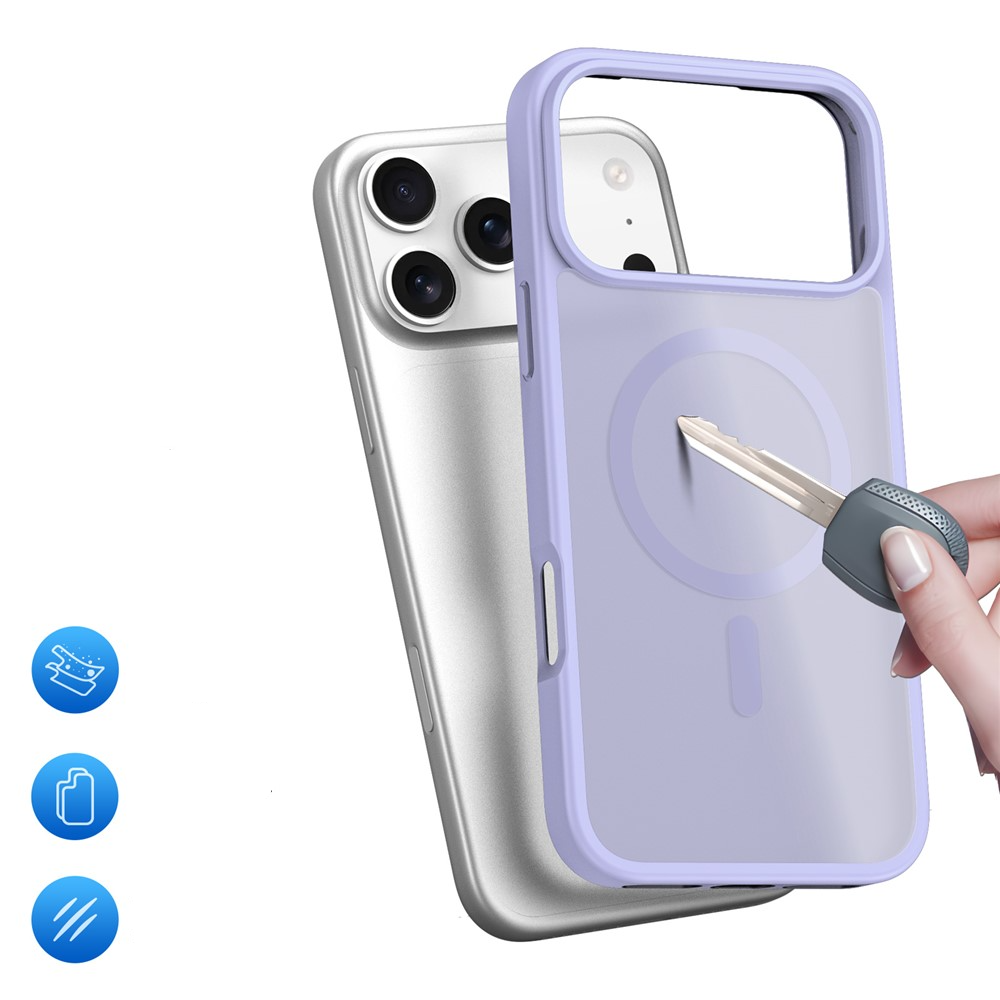iPhone 17 Pro MagSafe Hybrid Hardcase Hülle mit TPU Bumper - Lila