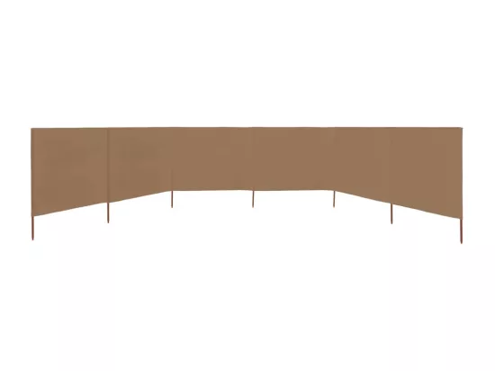 Paravent 6 panneaux Tissu 800 x 80 cm Taupe