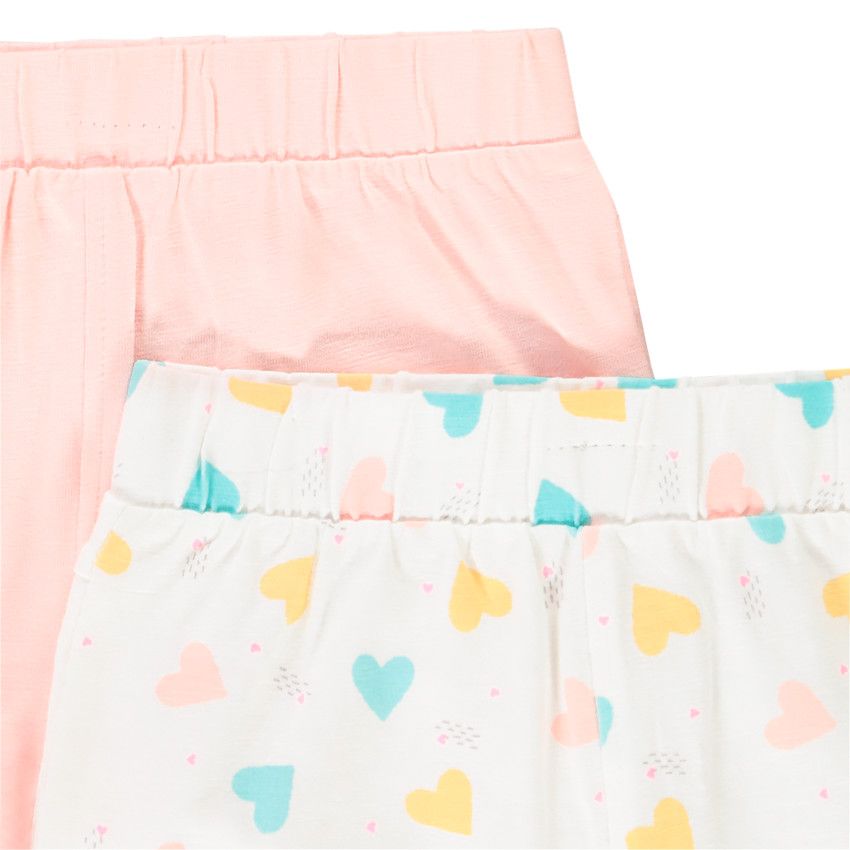Lot de 2 shorts pour bébé fille - Rose