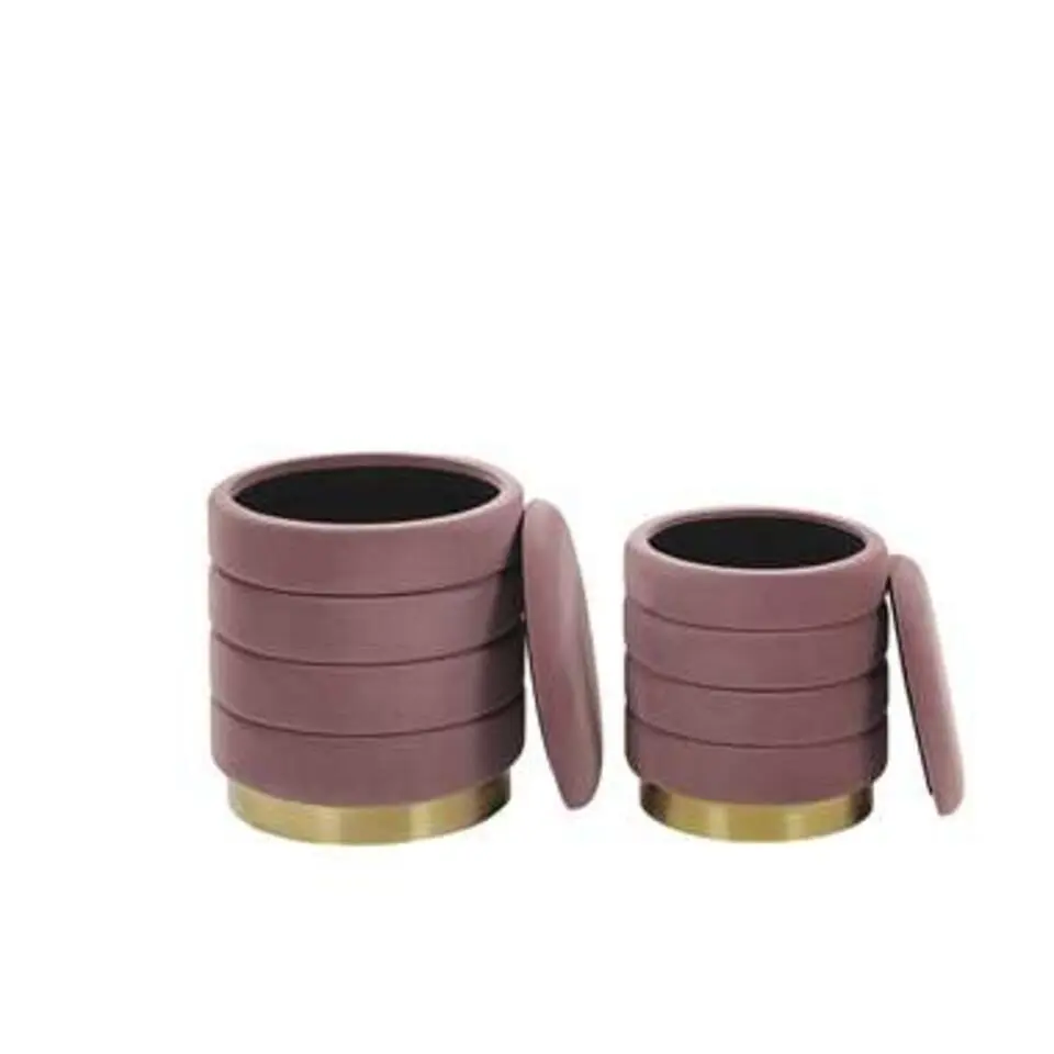 GARLAND - Poef - Roze - 40/33 cm - Fluweel