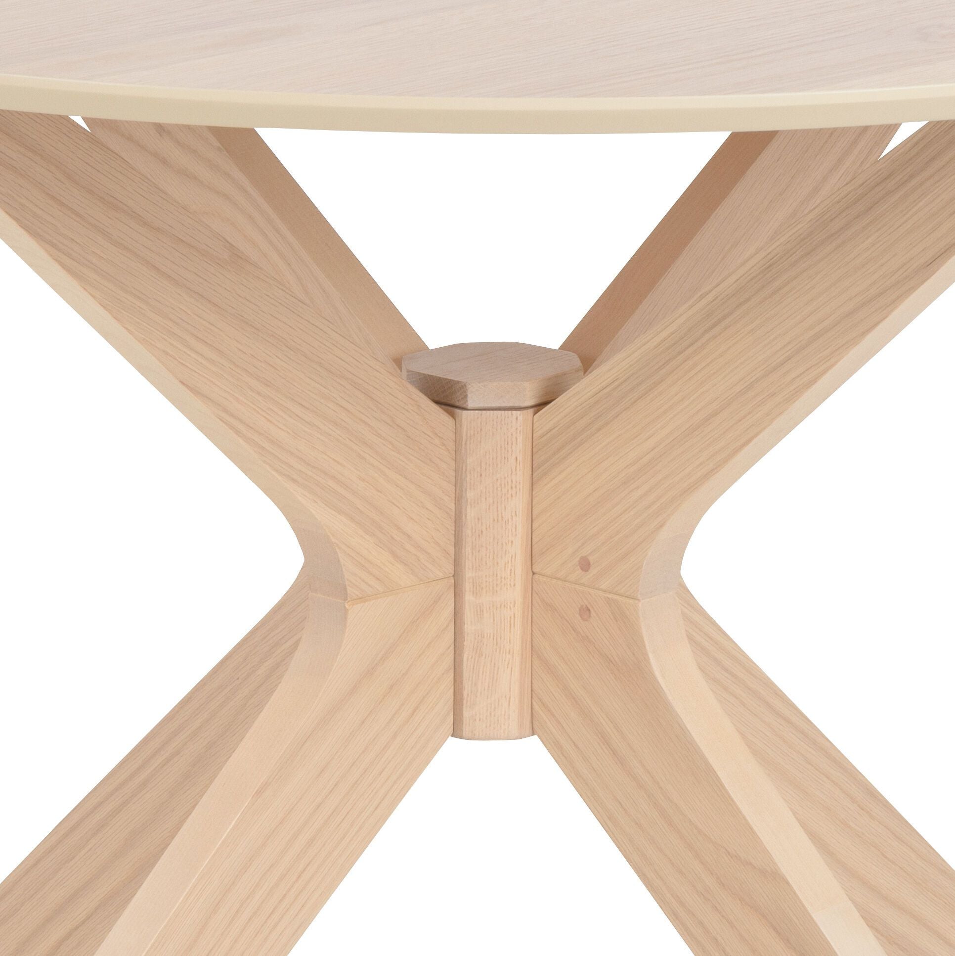 ELIRA Tisch - Eiche weiss / H: 75.0 cm