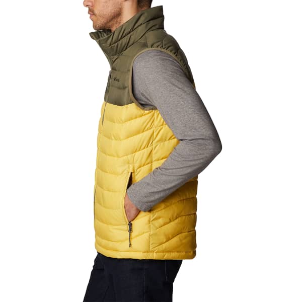 Doudoune randonnée COLUMBIA POWDER LITE VEST GOLDEN NUGGET/STONE GREEN