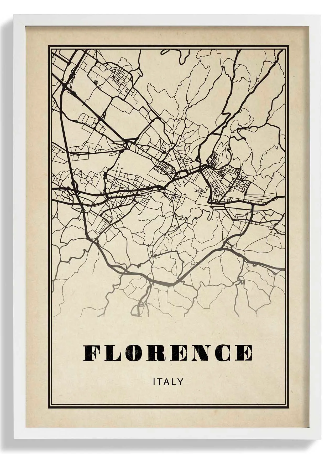 Florenz Stadt Sepia