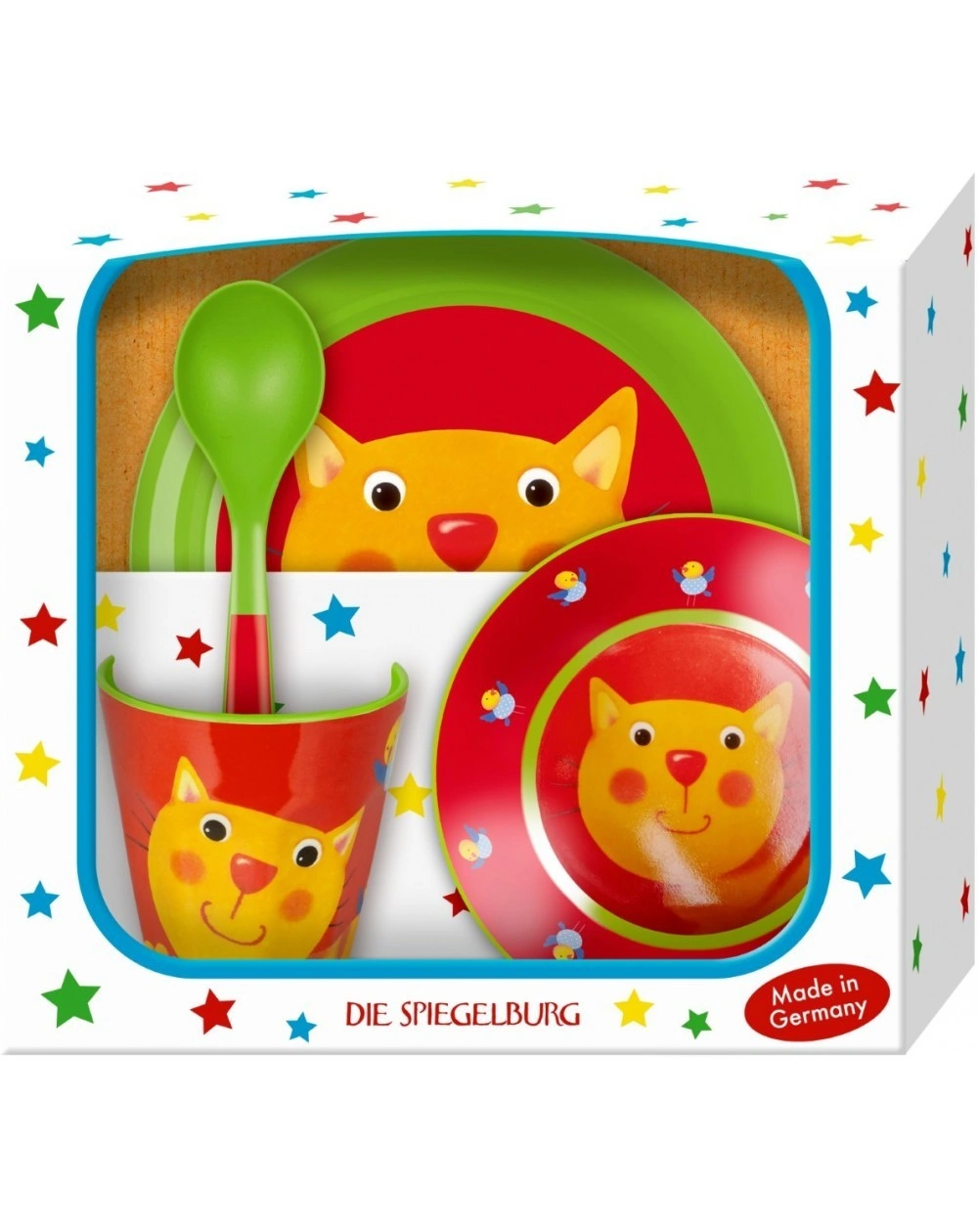 Geschirrset KATZE - FRECHE RASSELBANDE 4-teilig in bunt