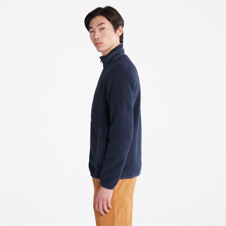 Jaqueta Sherpa Fleece Masculina Azul Marinho