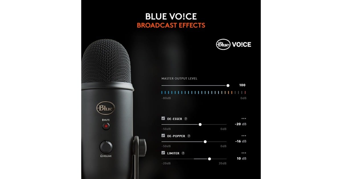 Blue MicrophonesYeti Blackout microfoon  (Zwart, USB)