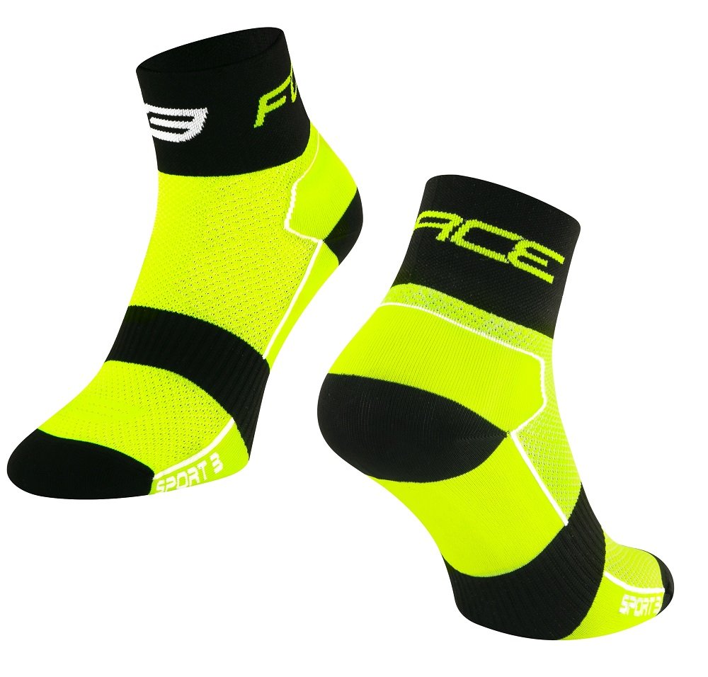Force Sport 3 Strømper Sort/Neon