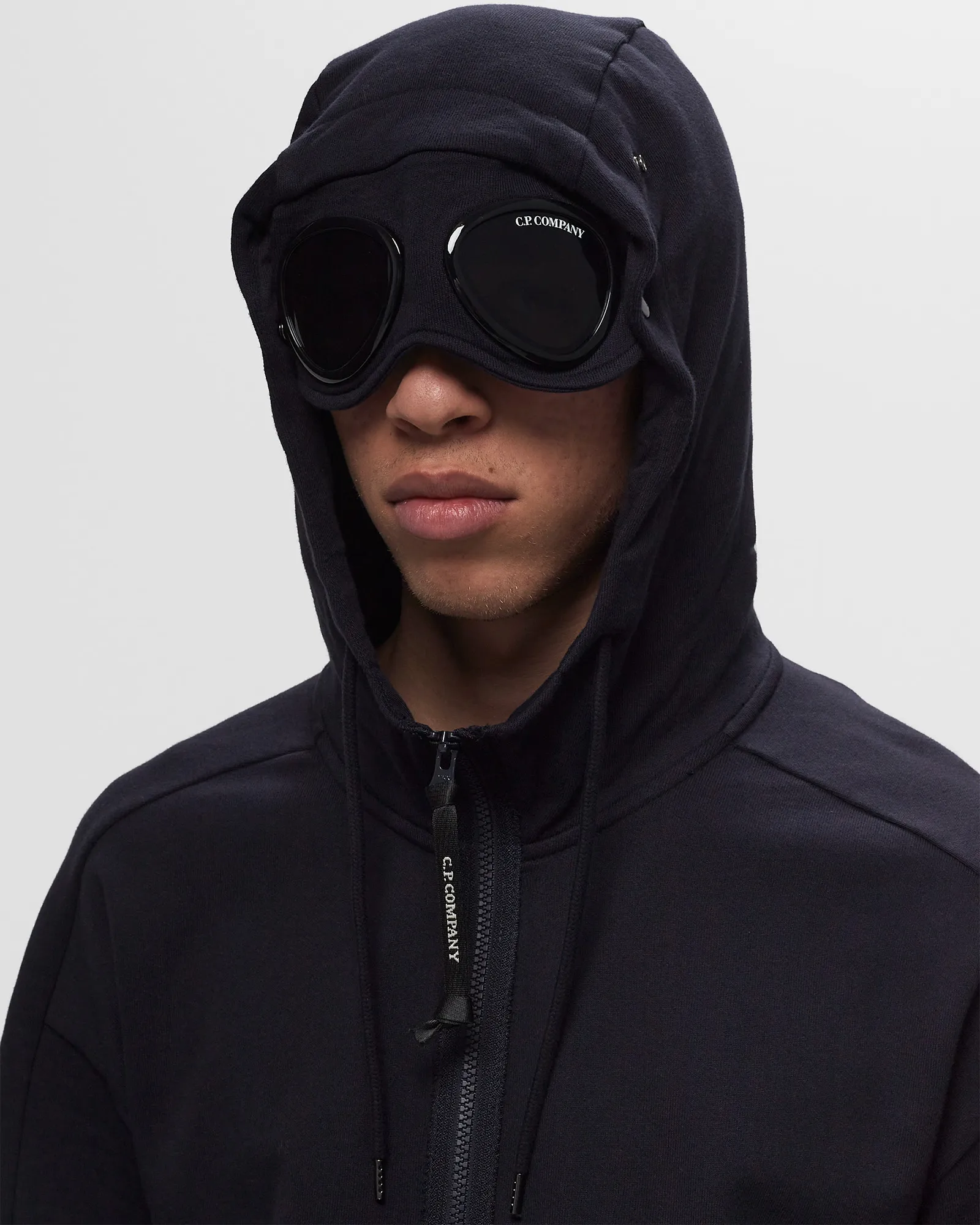 C.P. Company DIAGONAL RAISED FLEECE SWEATSHIRTS - HOODED OPEN