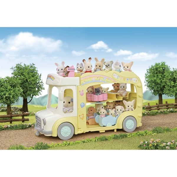 Køb Sylvanian Families® Regnbue Sjov Børnehave Bus