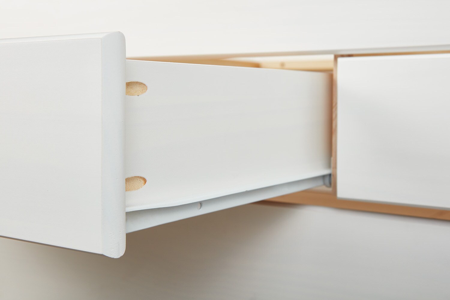 Inter Link Funktionsbett All-in-One 90x200 cm – Kiefer Massivholz - Weiß lackiert