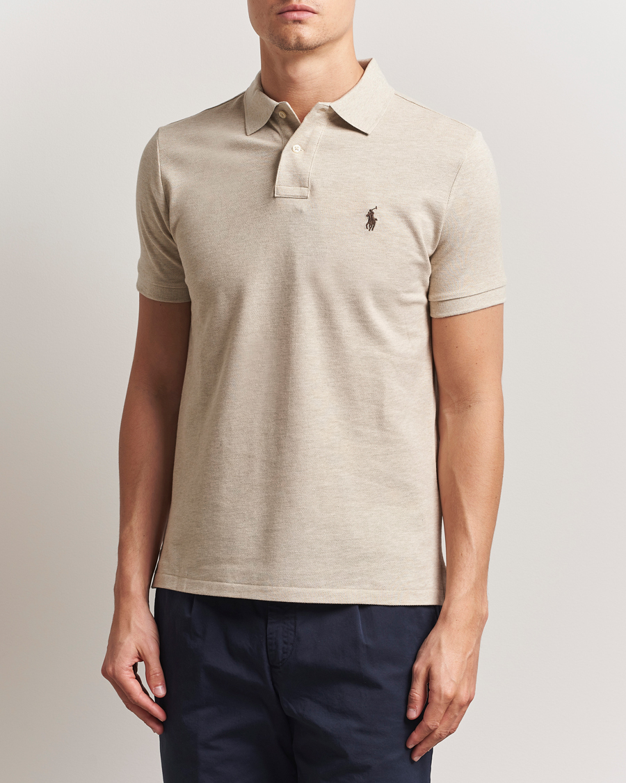 Polo Ralph Lauren Custom Slim Fit Polo Expedition Dune Heather