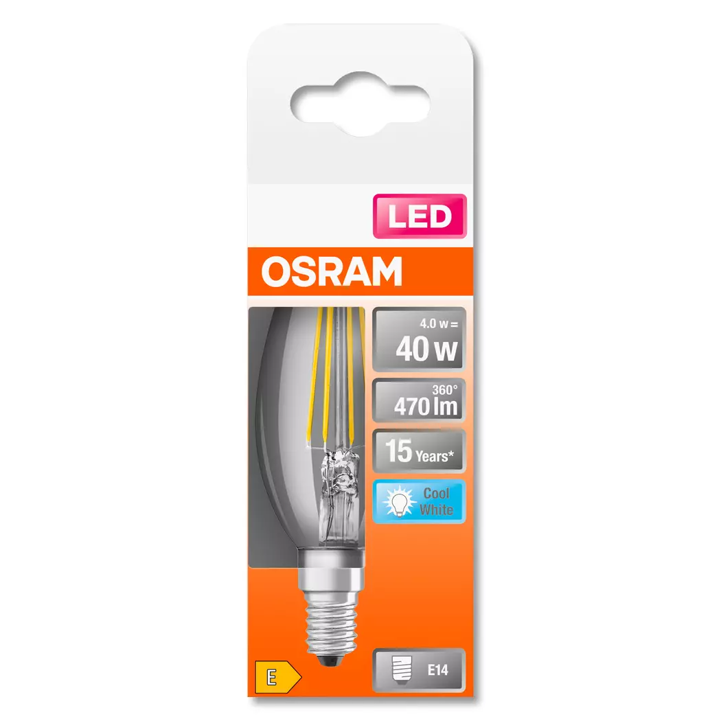 LED-Kerze E14/4 Watt/Energie E