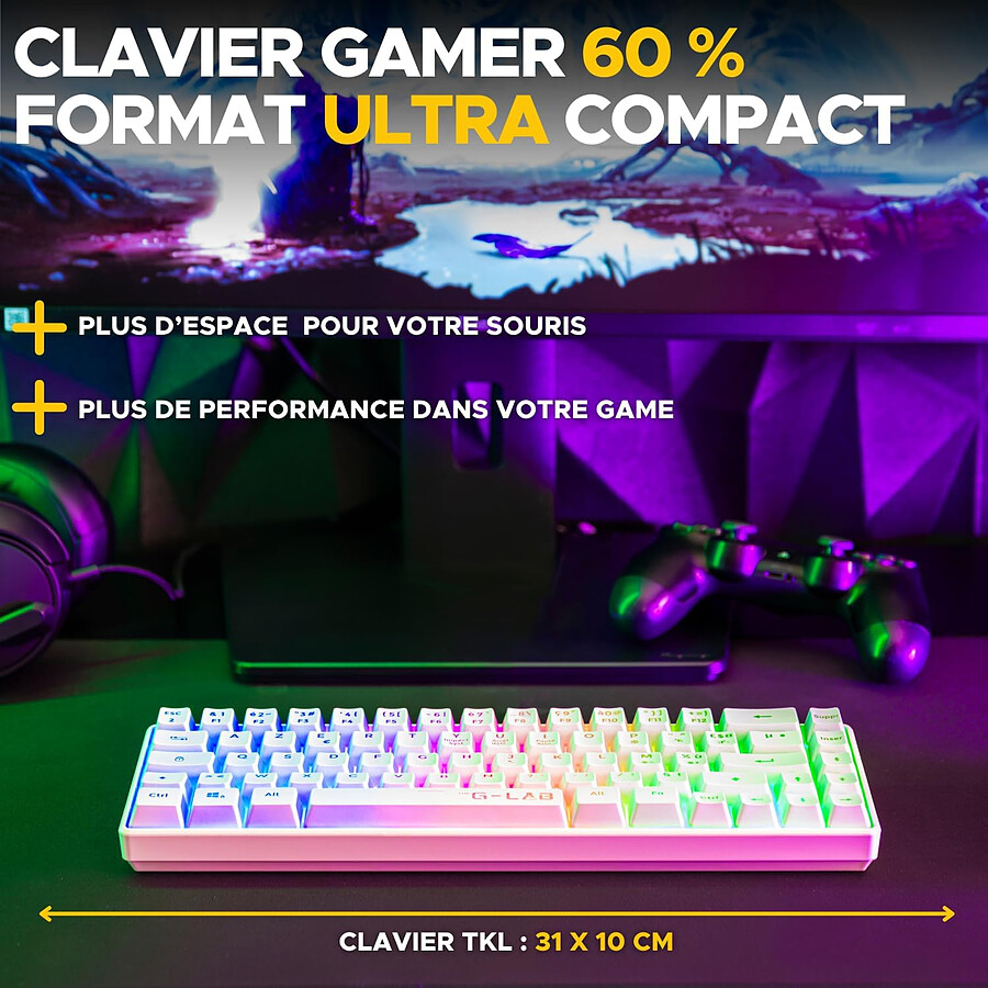 The G-Lab Keyz Hydrogen Wireless - Blanc
