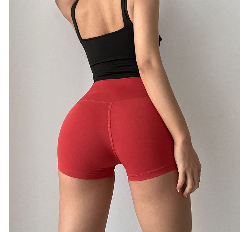 Arigne - Hoge taille effen yogashorts