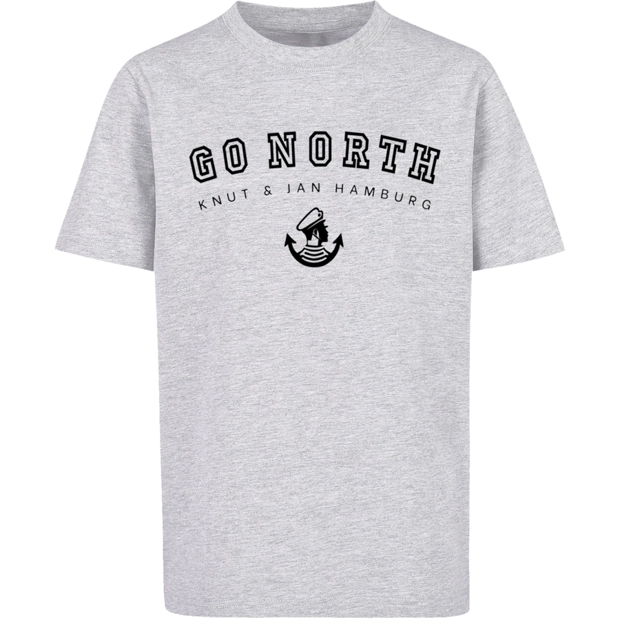 F4NT4STIC T-Shirt Go North Knut & Jan Hamburg heather grey