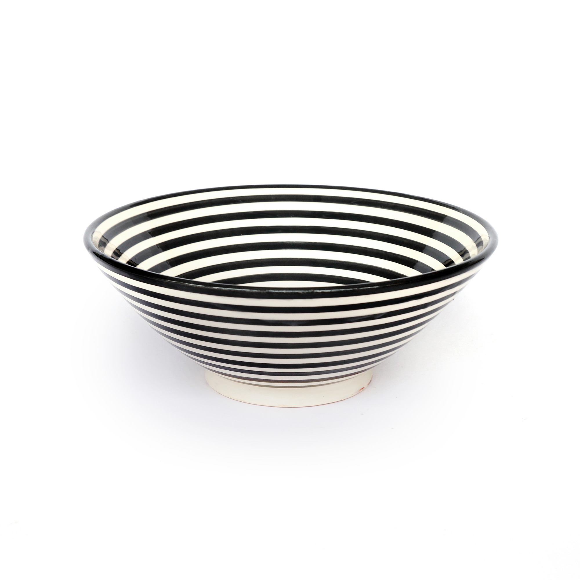 Zierschale schwarz-weiß, Ø 30 cm, H 12 cm von fischer's lagerhaus