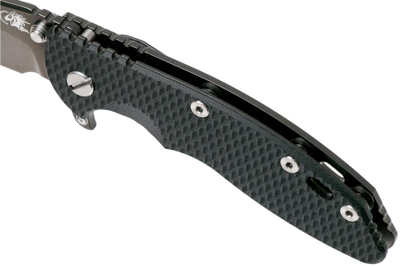 Rick Hinderer XM18 3,5” Skinny Slicer Black DLC, Black G10