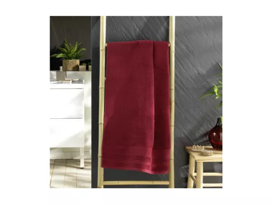 Drap de Douche 70 x 130 cm Tendresse Rubis - Eponge Unie