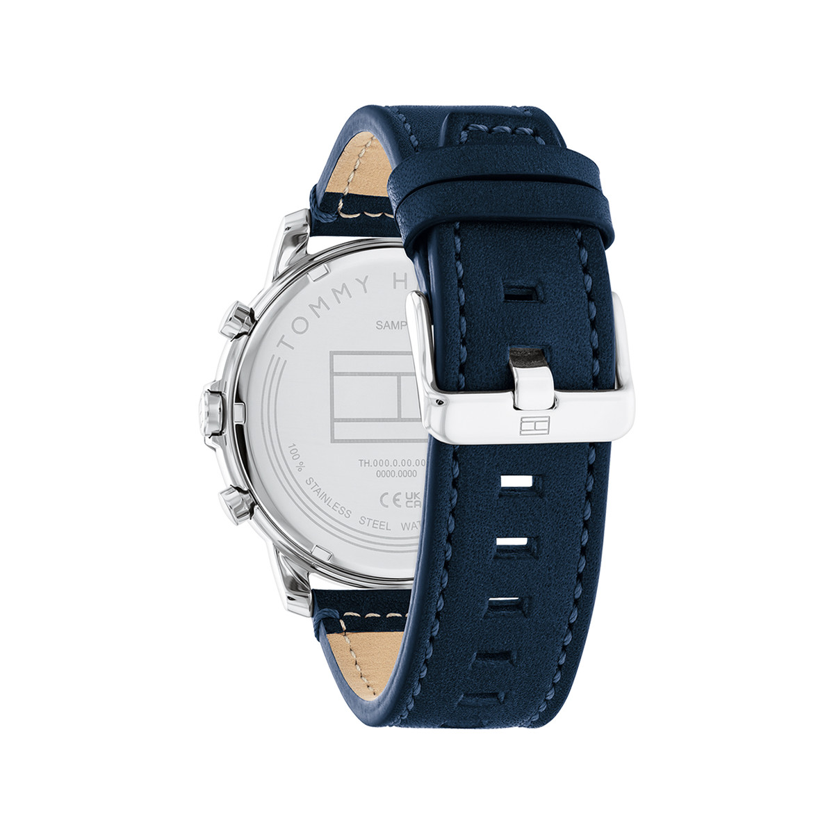 Montre TOMMY HILFIGER Jameson homme  acier bracelet cuir bleu