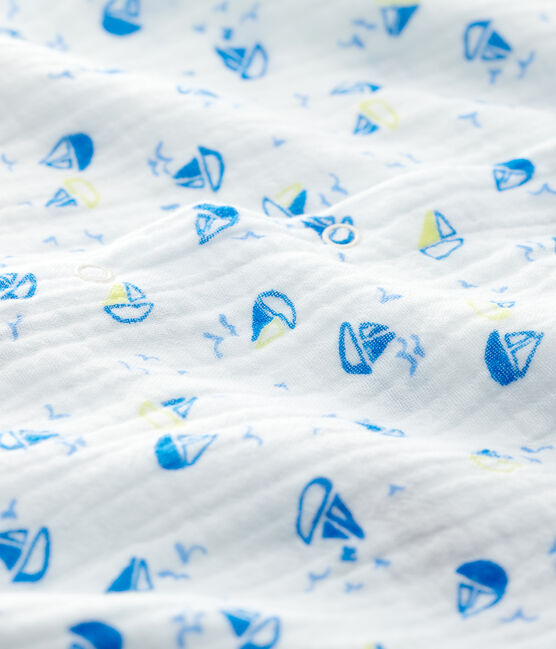 Combinaison longue bateau bébé en tissu couche en coton biologique
